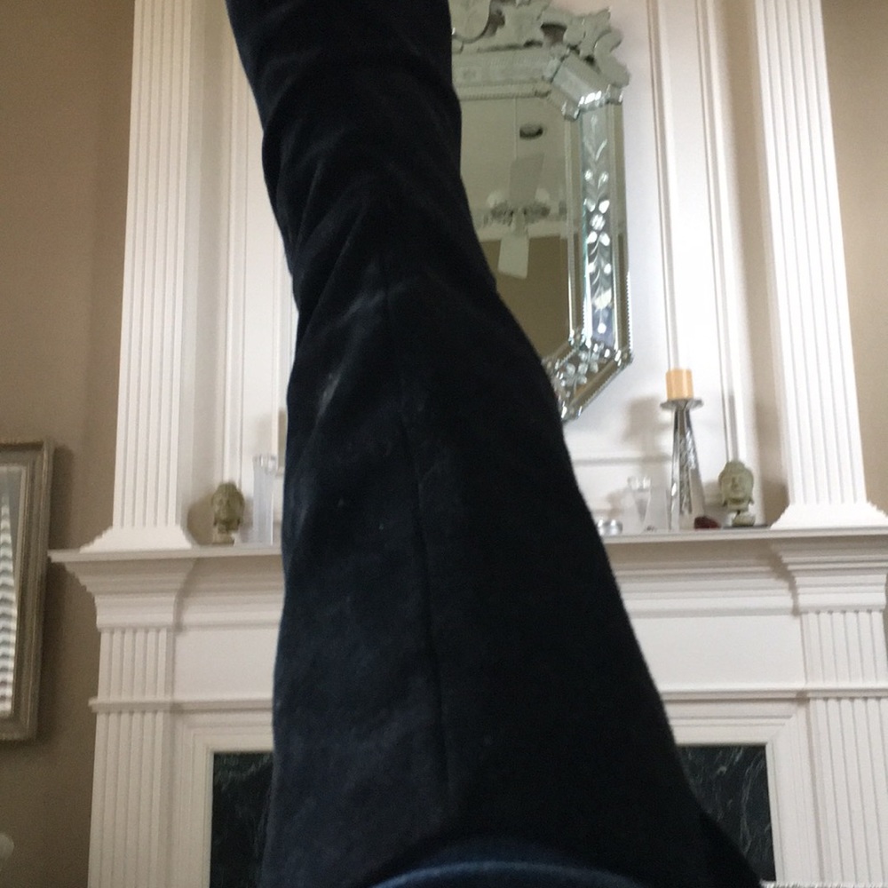 Gunmetal black suede boots - Picture 6 of 11